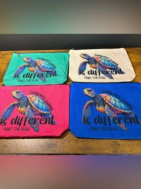 Turtle Cosmetic/Storage Zippered Bag. PICK 1